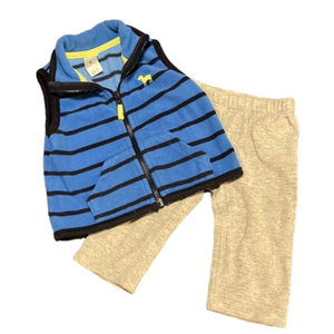 SALE Fleece vest and knit pants